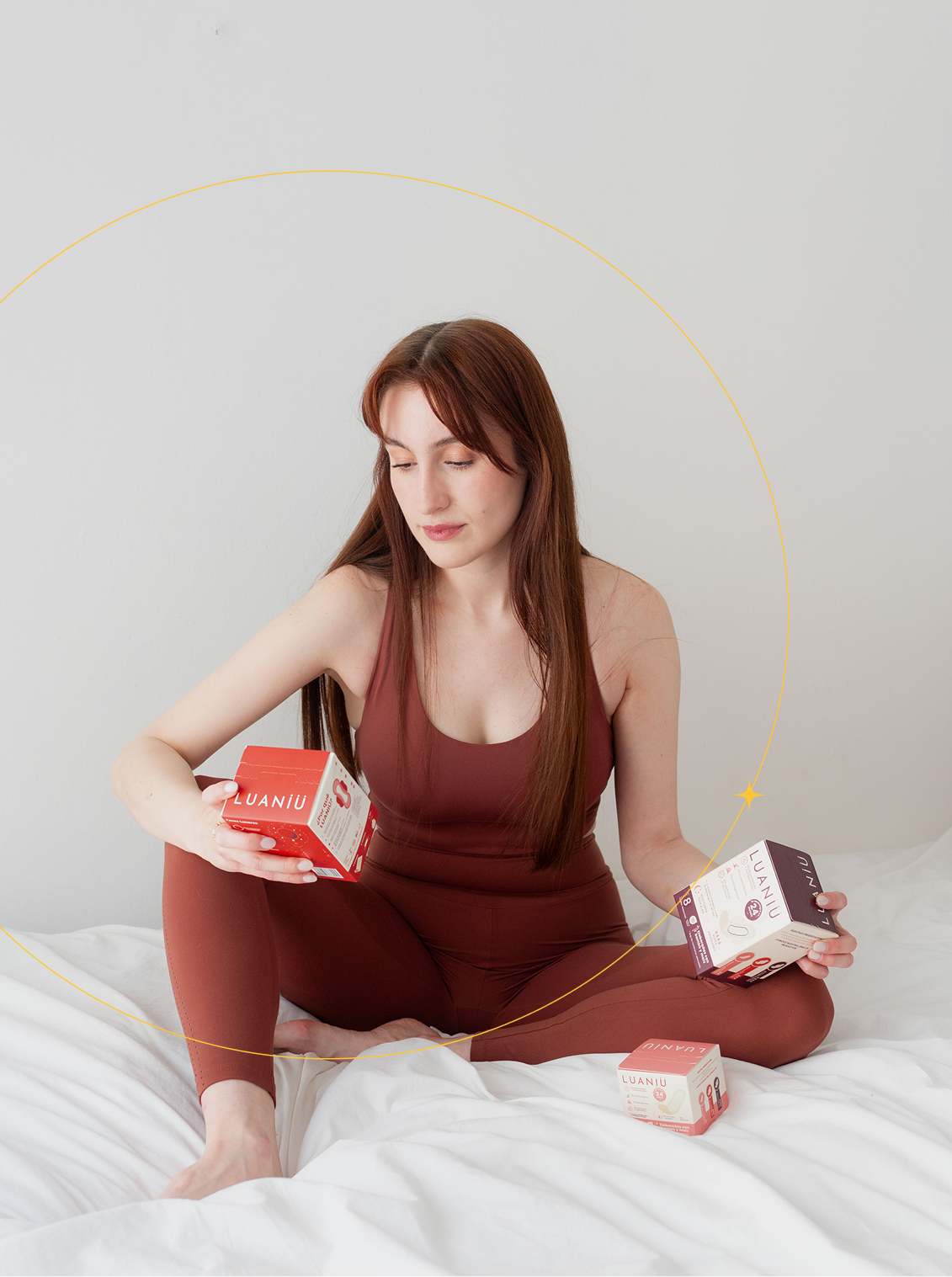 Woman with LUANIU products